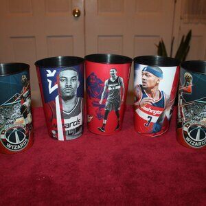 Five Wizard Basketball Souvenir Cups - John Wall, Porter Jr